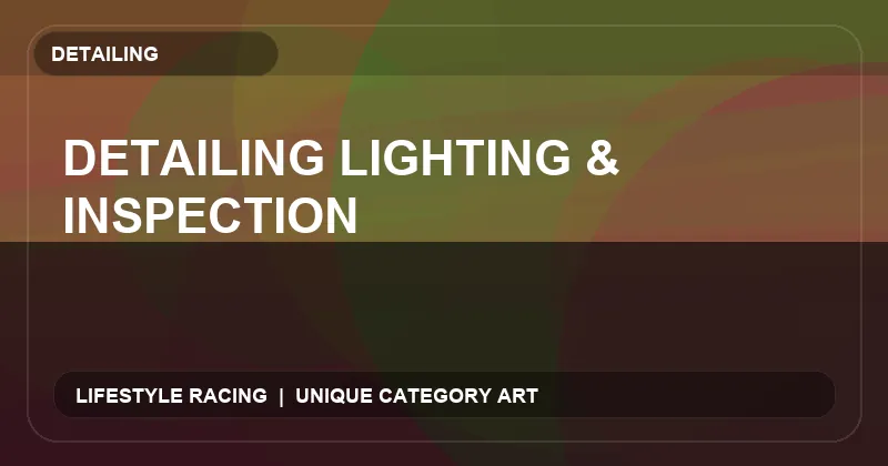 Detailing Lighting & Inspection